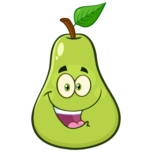 Craft Supply Classroom Cutout | Cartoon or Plain Pear Fruit Cutout